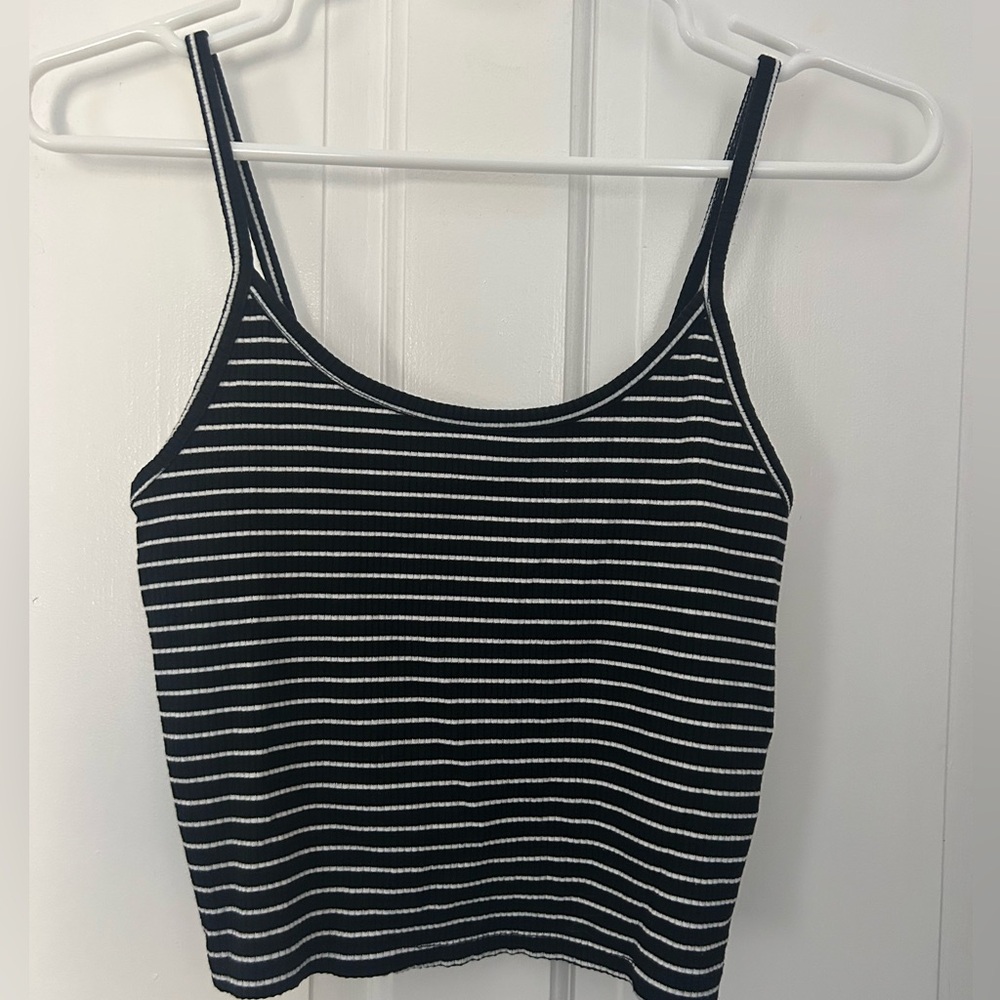 American Eagle Outfitters Black and White Striped Camisole